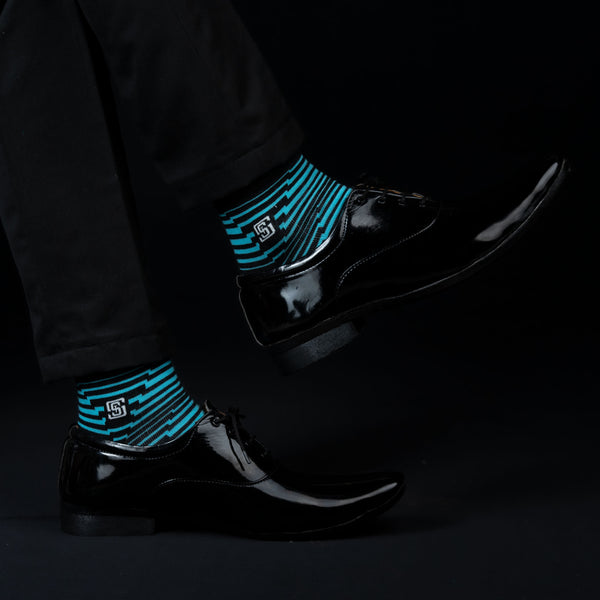 Trippy Torando Men Ankle Socks- Blue (1 Pair)