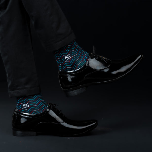 Zesty Men Crew Socks- Blue (1 Pair)